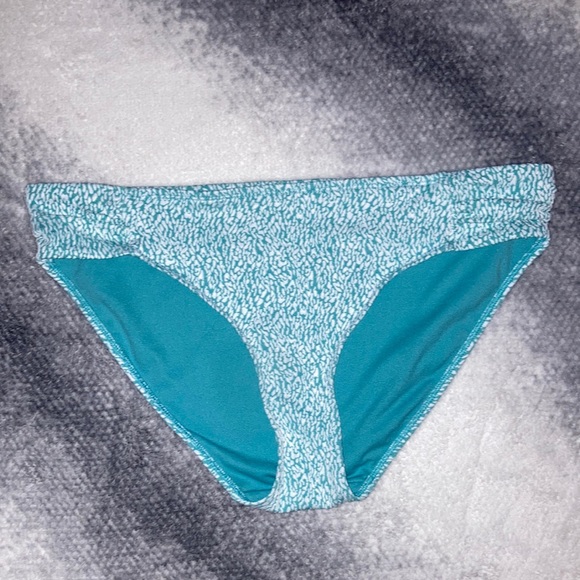 Time and Tru 2 Piece Bikini Bathing Suit Turquoise and White L 12-14 - Picture 2 of 7